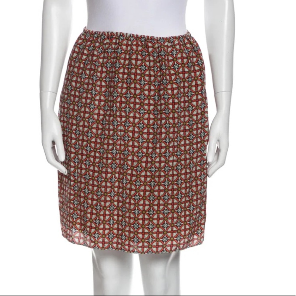 Carven multicolor Printed Silk Skirt Casual Pull on Light Weight‎